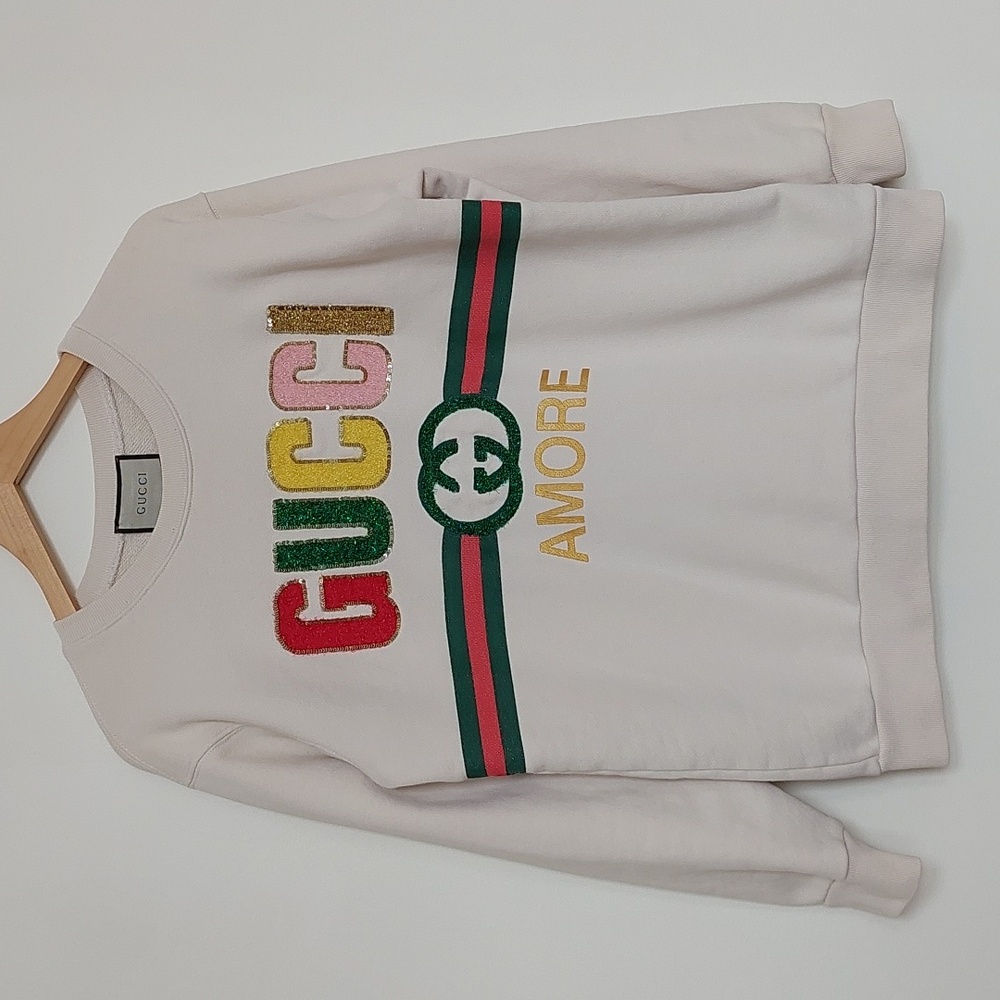 Gucci Cream White Cotton Sweatshirt